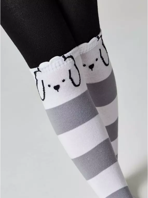 Колготки детские tip-top (мордашки) 686 черный-белый, 17С-60СП, 80-86 (14), CONTE-KIDS,  - 3