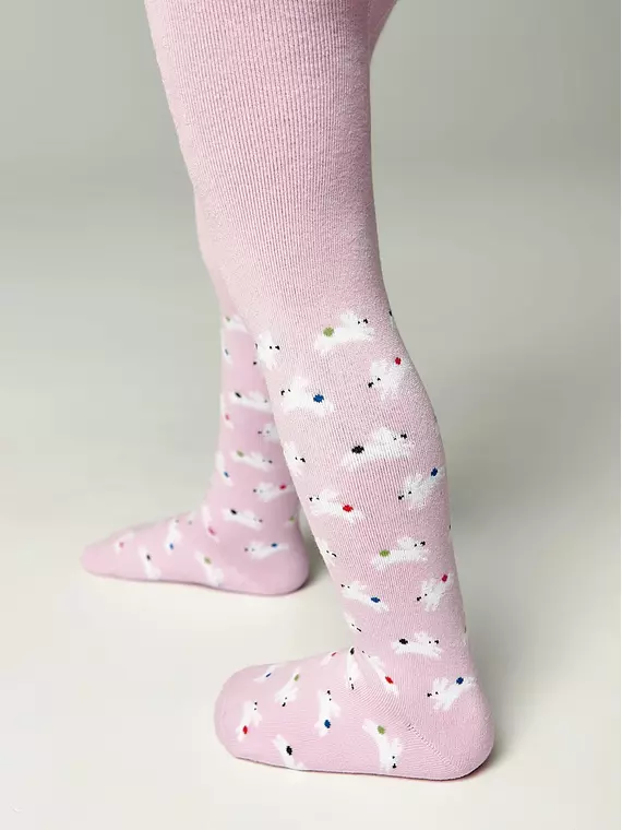 Теплые махровые детские колготки sof-tiki (махровые внутри) 643 светло-розовый, 7С-38СП, 80-86 (14), CONTE-KIDS,  - 2