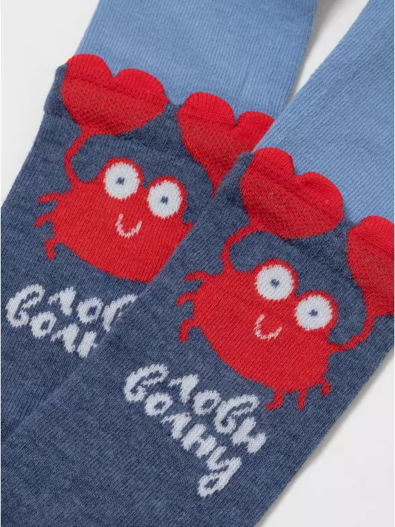 Колготки детские tip-top (мордашки) 688 джинс, 17С-60СП, 104-110 (16), CONTE-KIDS,  - 6