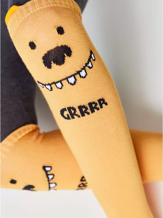 Колготки детские tip-top (мордашки) 687 оранжевый, 17С-60СП, 104-110 (16), CONTE-KIDS,  - 6