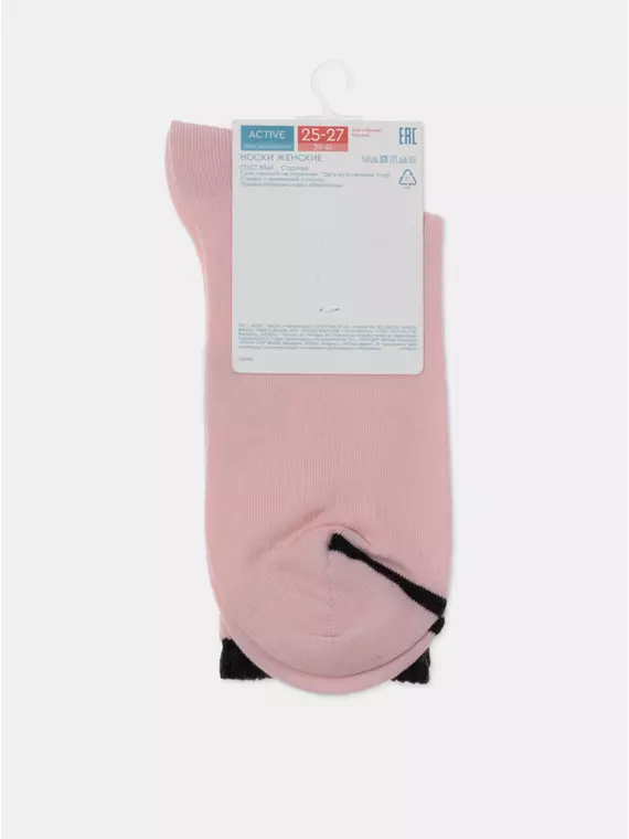 ​удлиненные женские носки с надписью «в поиске» active 602 светло-розовый, 22С-29СП, 39-41 (25-27), CONTE ELEGANT,  - 7