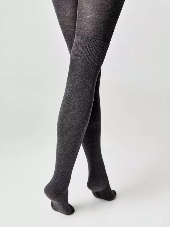 Колготки подростковые conte-kids tip-top 682 темно-серый, 23С-153СП, 140-146 (22), CONTE-KIDS,  - 2
