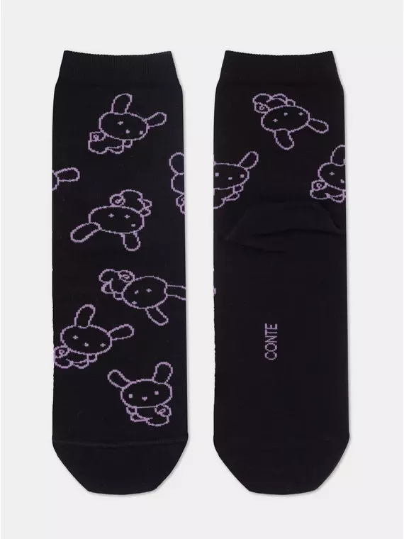 Носки женские happy с рисунками 610 черный, 17С-21СП, 36-39 (23-25), CONTE ELEGANT,  - 5