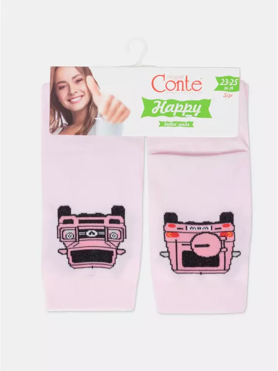 Носки женские happy 604 светло-розовый, 17С-21СП, 36-39 (23-25), CONTE ELEGANT,  - 7
