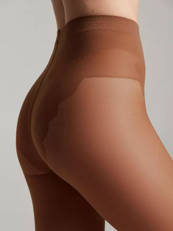 Женские колготки с ажурными трусиками conte style 40 mocca, 8С-74СП, 3, CONTE ELEGANT,  - 3