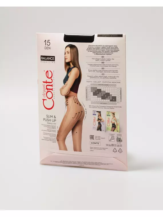 Колготки женские balance 15 den nero, 24С-103СП, 2, CONTE ELEGANT,  - 6