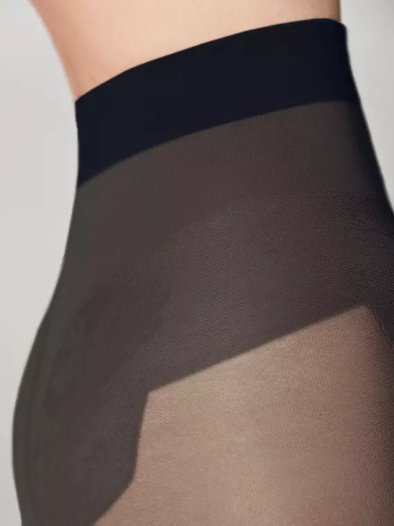 Шелковистые колготки с ажурными трусиками levante brasil 40 nero, L0170K, 2, LEVANTE,  - 4