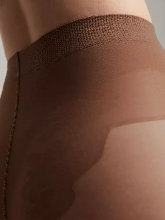Женские колготки с ажурными трусиками conte style 40 mocca, 8С-74СП, 3, CONTE ELEGANT,  - 4