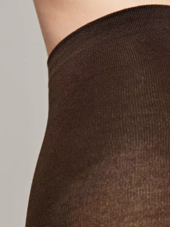 Теплые матовые колготки cotton 150 den chocolate, 7С-72СП, 4, CONTE ELEGANT,  - 4