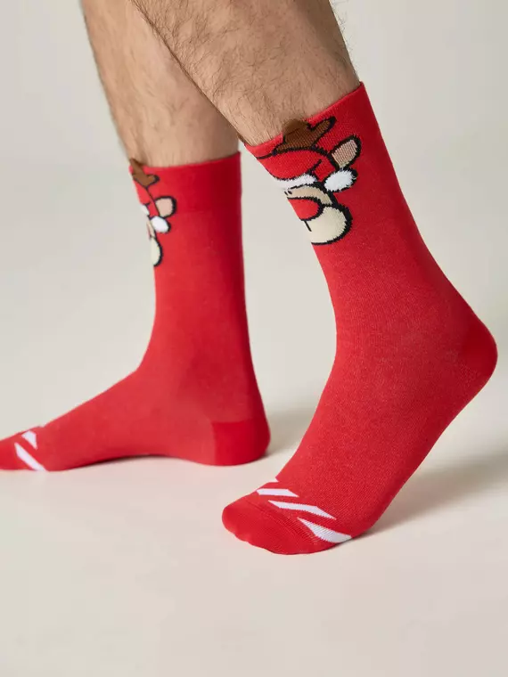 Мужские новогодние носки diwari new year 629 красный, 19С-90СП, 42-45 (27-29), DIWARI,  - 3