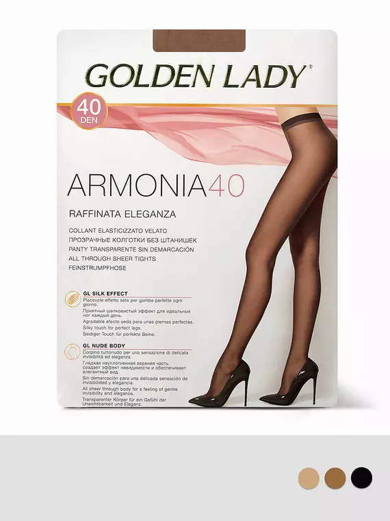 Колготки с эффектом обнаженности golden lady armonia 40 miele, ARMONIA 40, 2, GOLDEN LADY,  - 2