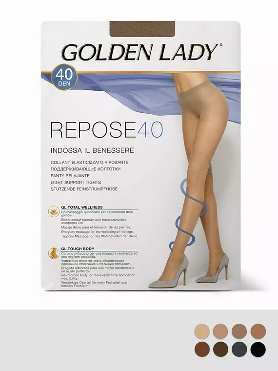 Полупрозрачные колготки golden lady repose 40 melon, REPOSE 40, 2, GOLDEN LADY,  - 2