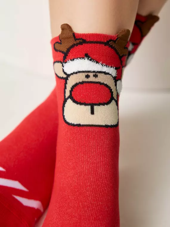 Носки женские новогодние conte new year 629 красный, 20С-34СП, 36-39 (23-25), CONTE ELEGANT,  - 4