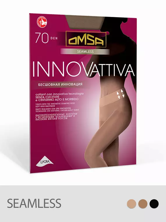 Бесшовные колготки omsa innovattiva 70 daino, INNOVATTIVA 70 (бесшовные), 2, OMSA,  - 2
