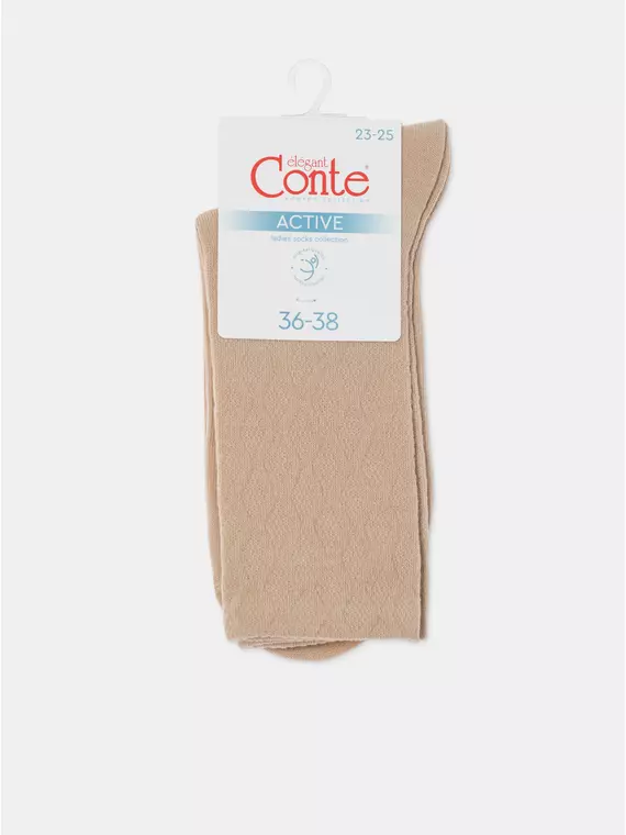 Носки женские удлиненные active 620 бежевый, 24С-73СП, 36-38 (23-25), CONTE ELEGANT,  - 5