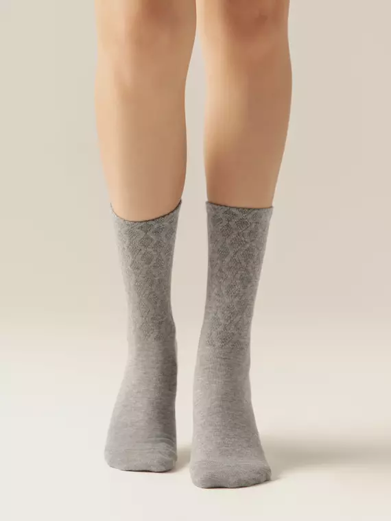 Хлопковые удлиненные носки active 620 серый, 24С-73СП, 39-41 (25-27), CONTE ELEGANT,  - 2