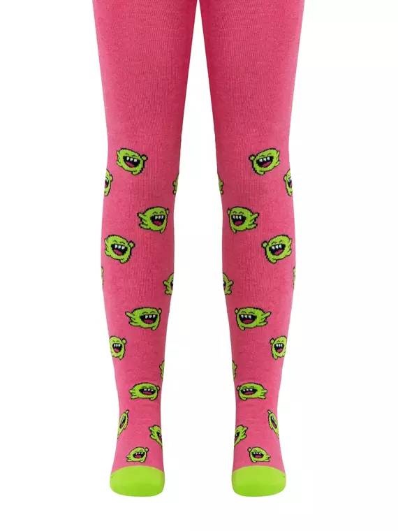 Теплые колготки sof-tiki (махровые внутри) с рисунками 644 розовый, 7С-38СП, 104-110 (16), CONTE-KIDS,  - 3