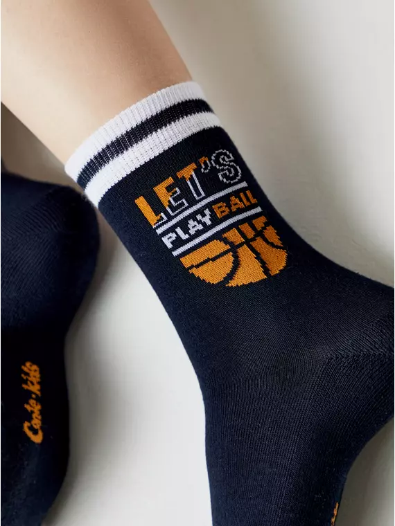 Теплые носки для мальчика с махровой стопой conte-kids 756 темно-синий, 24С-69СП, 22, CONTE-KIDS,  - 3