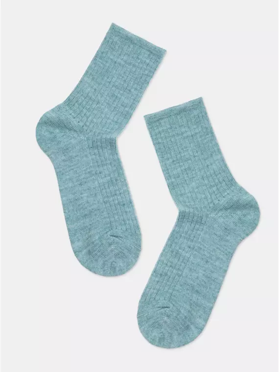 Теплые удлиненные носки esli 625 серо-бирюзовый, 24С-96СПЕ, 36-39 (23-25), ESLI,  - 4