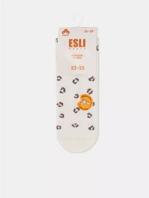 Женские носки с махровой стопой esli perfect 569 молочный, 23С-86СПЕ, 36-39 (23-25), ESLI,  - 7