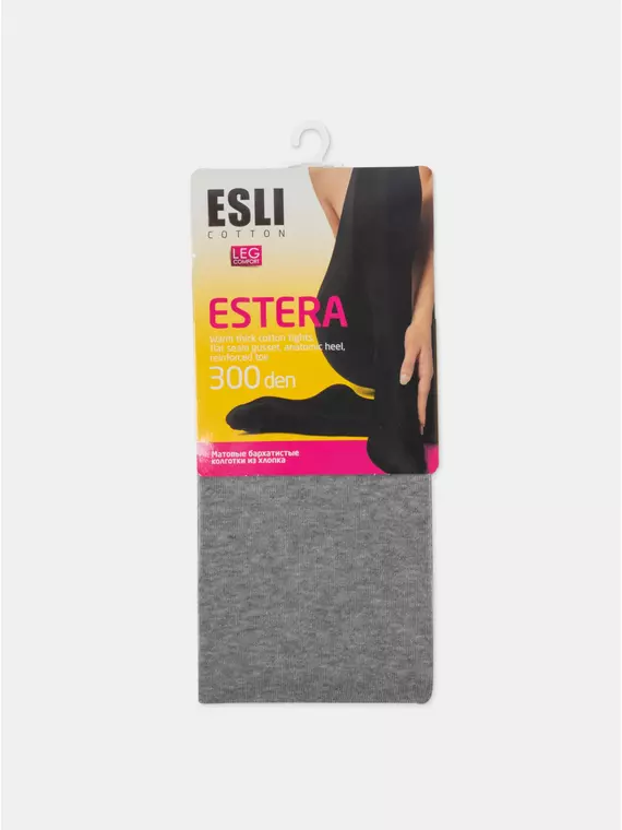 Хлопковые колготки esli estera 300 den grey, 14С-65СПЕ, 2, ESLI,  - 5