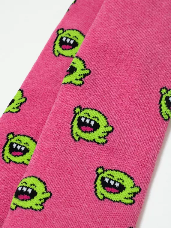 Теплые колготки sof-tiki (махровые внутри) с рисунками 644 розовый, 7С-38СП, 104-110 (16), CONTE-KIDS,  - 4