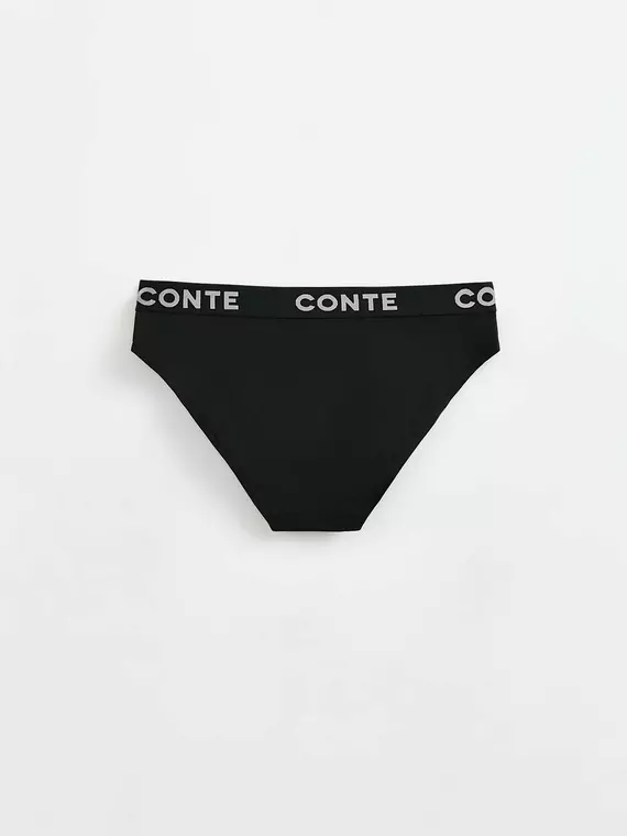 Трусы женские «бикини» со средней линии талии comfy line lb 2993 black-silver, 24С-3038ТСП, 102/L, CONTE ELEGANT,  - 7