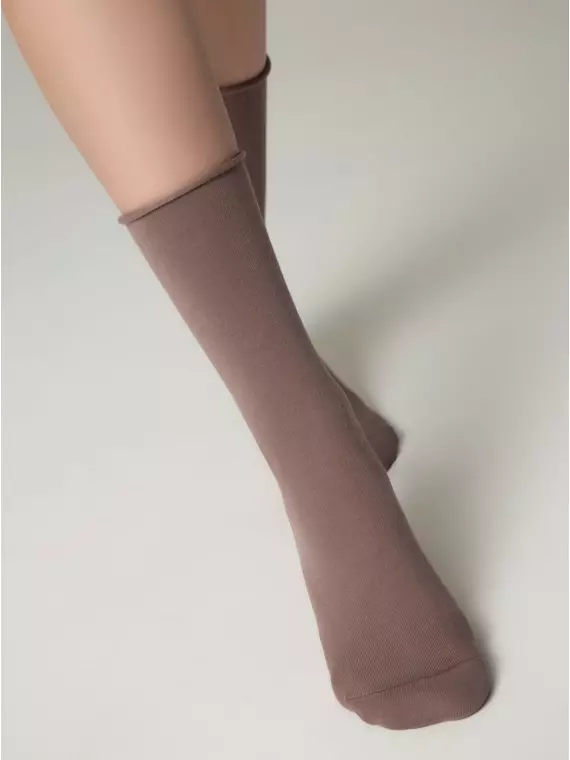 Носки женские удлиненные (без резинки) comfort 000 какао, 19С-101СП, 36-38 (23-25), CONTE ELEGANT,  - 2