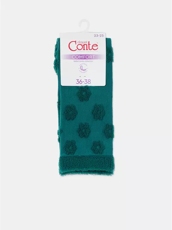 Женские махровые носки из хлопка conte comfort 548 темно-бирюзовый, 23С-17СП, 36-38 (23-25), CONTE ELEGANT,  - 6