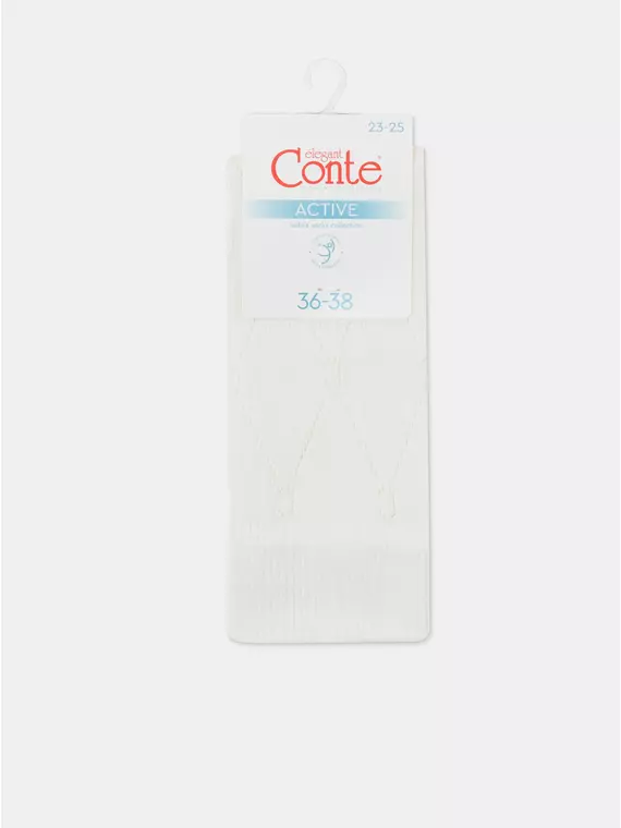 Хлопковые удлиненные носки conte active 623 молочный, 22С-27СП, 36-38 (23-25), CONTE ELEGANT,  - 6