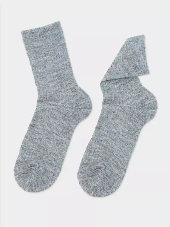 Теплые удлиненные женские носки esli 625 серый, 24С-96СПЕ, 36-39 (23-25), ESLI,  - 3