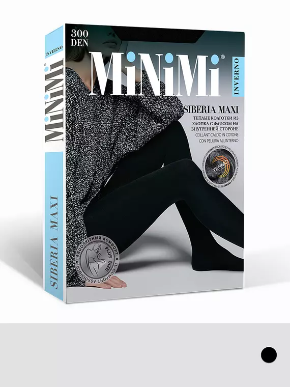 Теплые колготки minimi siberia 300 den (хлопок с флисом) nero, SIBERIA 300 (хлопок с флисом), 4, MINIMI,  - 9