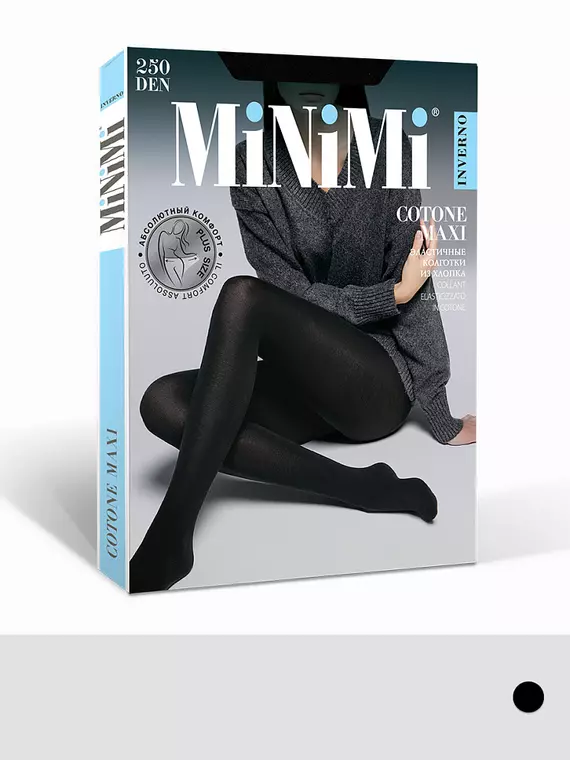 Женские колготки minimi cotone 250 nero, COTONE 250, 3, MINIMI,  - 8