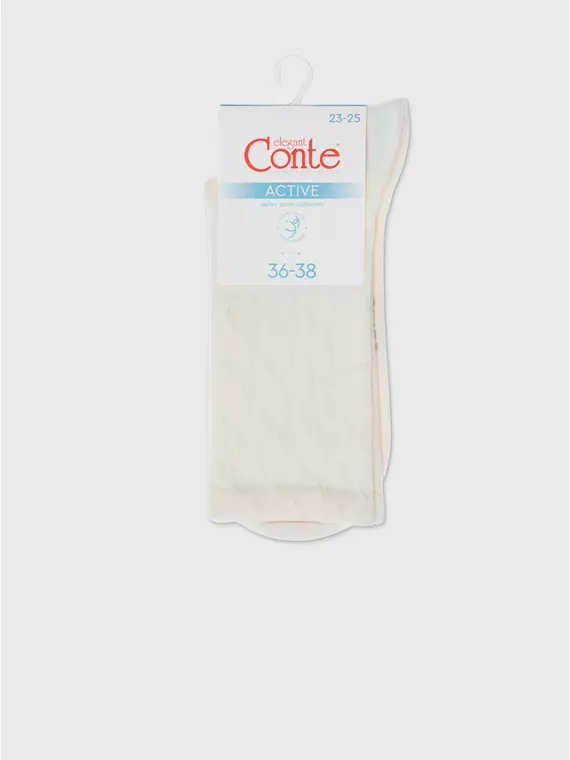 Носки женские (удлиненные) active 620 молочный, 24С-73СП, 39-41 (25-27), CONTE ELEGANT,  - 6