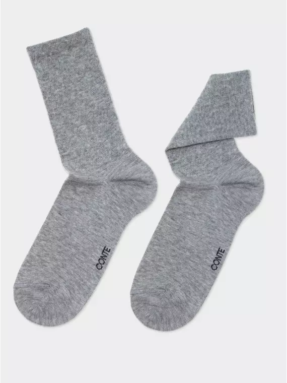 Хлопковые удлиненные носки active 620 серый, 24С-73СП, 39-41 (25-27), CONTE ELEGANT,  - 4