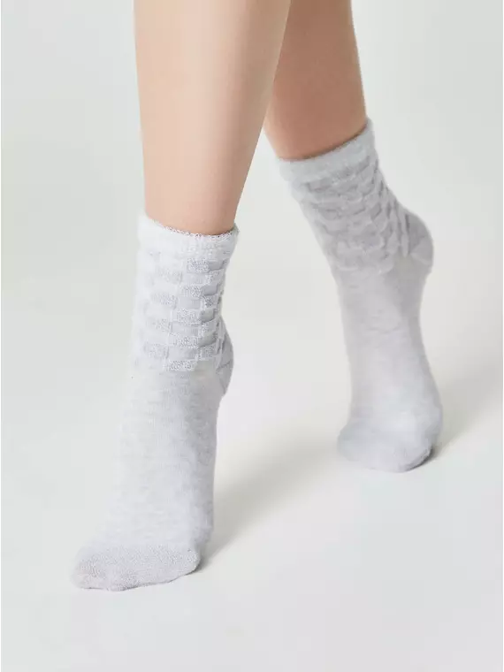 Женские махровые носки conte comfort с объемными рисунками 550 светло-серый, 23С-17СП, 38-39 (25), CONTE ELEGANT,  - 2