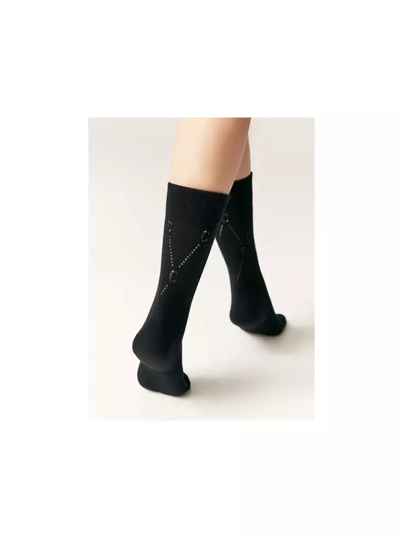 Ажурные удлиненные носки active 623 черный, 22С-27СП, 36-38 (23-25), CONTE ELEGANT,  - 3