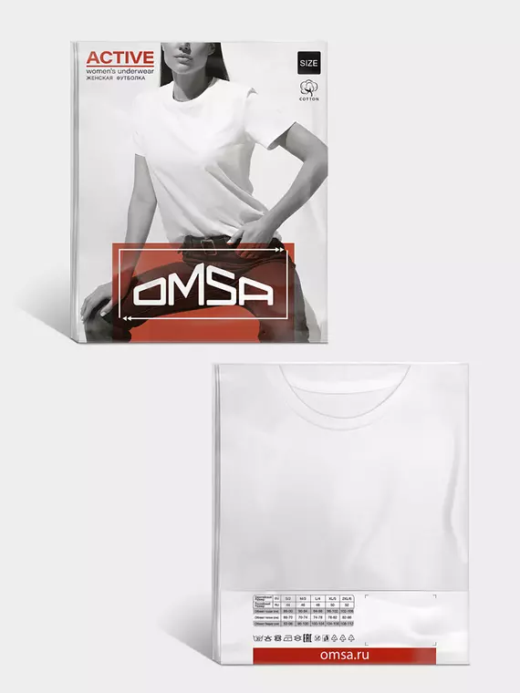 Футболка женская omsa d1201 avorio, SNL-513826, 48/L, OMSA,  - 2