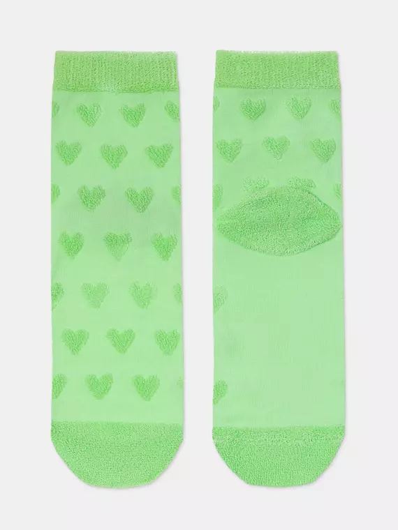 Махровые женские носки из хлопка с объемными рисунками conte comfort 549 салатовый, 23С-17СП, 36-38 (23-25), CONTE ELEGANT,  - 4