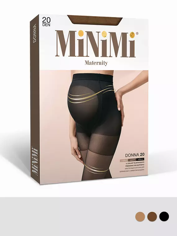 Тонкие колготки (для беременных) minimi donna 20 caramello, DONNA 20 (для беременных), 2, MINIMI,  - 2