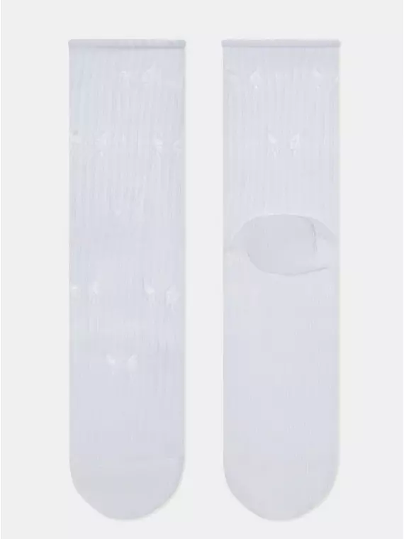 Носки женские (ажурные, без резинки) classic 628 белый, 24С-99СП, 36-38 (23-25), CONTE ELEGANT,  - 4
