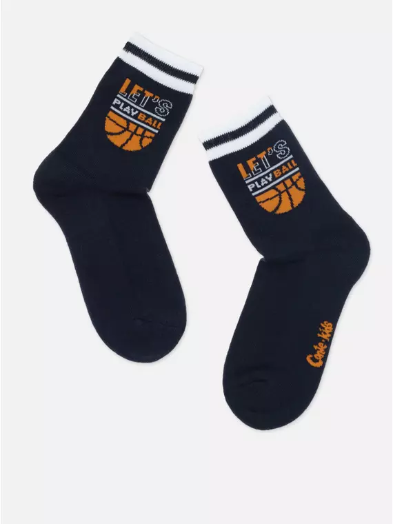 Теплые носки для мальчика с махровой стопой conte-kids 756 темно-синий, 24С-69СП, 22, CONTE-KIDS,  - 4