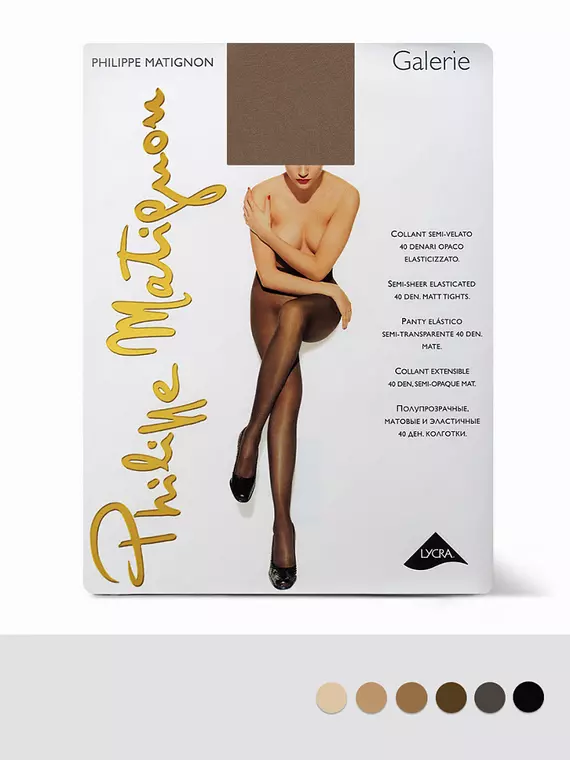 Полупрозрачные колготки philippe matignon galerie 40 playa nature, GALERIE 40, 3, PHILIPPE MATIGNON,  - 2