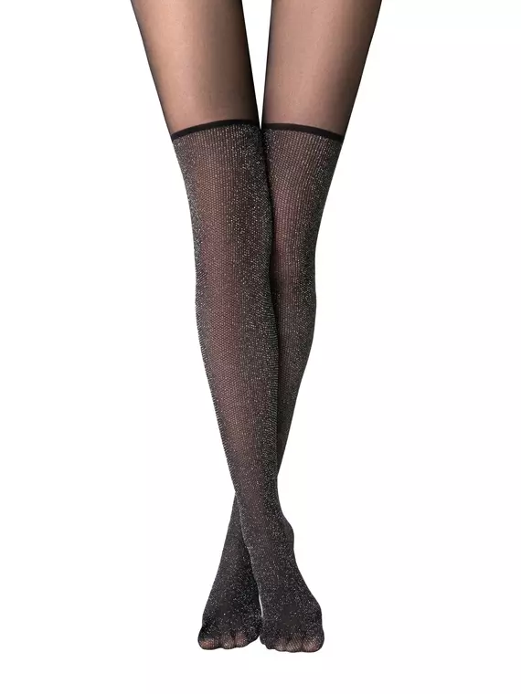 Колготки с имитацией чулок lurex net nero, 24С-78СП, 2, CONTE ELEGANT,  - 2