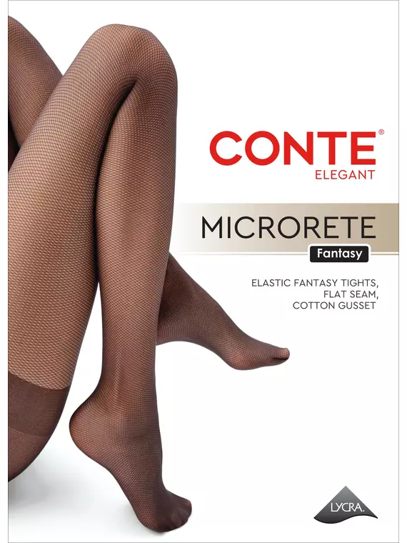 Матовые колготки в мелкую сеточку microrete natural, 24С-86СП, 5, CONTE ELEGANT,  - 1