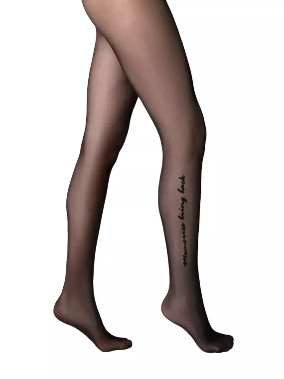 Колготки с имитацией тату-рисунка memories nero, 24С-83СП, 3, CONTE ELEGANT,  - 2