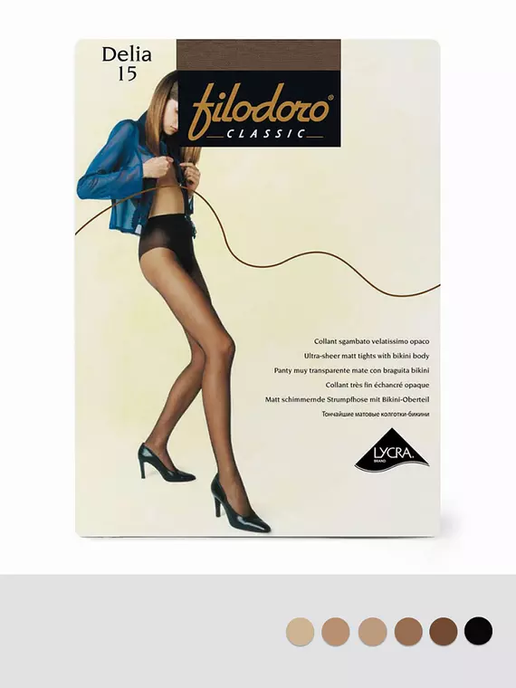 Колготки женские filodoro delia 15 cognac, DELIA 15, 3, FILODORO,  - 2