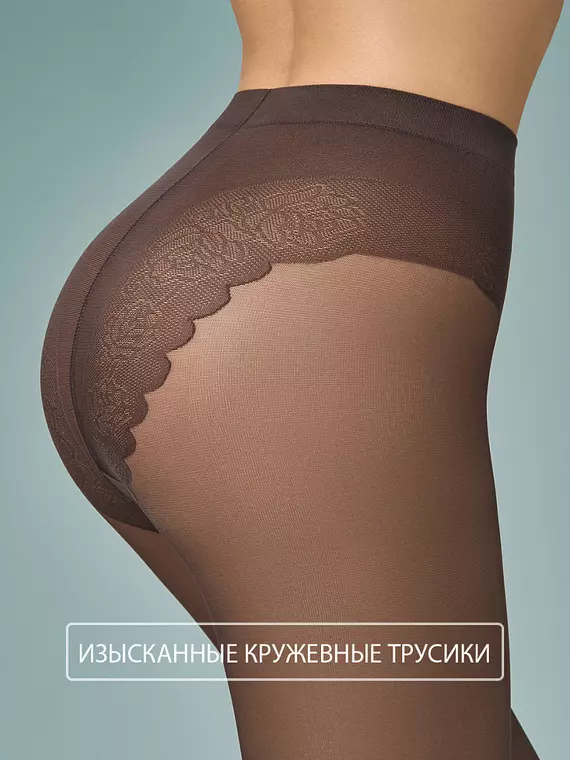 Колготки с ажурными трусиками fantastico 40 lola, FANTASTICO 40, 3, OMSA,  - 4