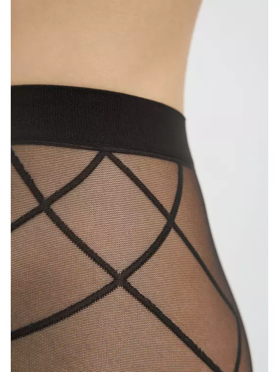 Колготки женские с имитацией гольфинов и рисунком «ромбы» concept grafit, 21С-3СП, 4, CONTE ELEGANT,  - 5