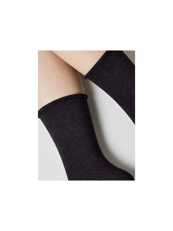 Меланжевые женские носки conte comfort 000 (без резинки) черный, 19С-101СП, 39-41 (25-27), CONTE ELEGANT,  - 3